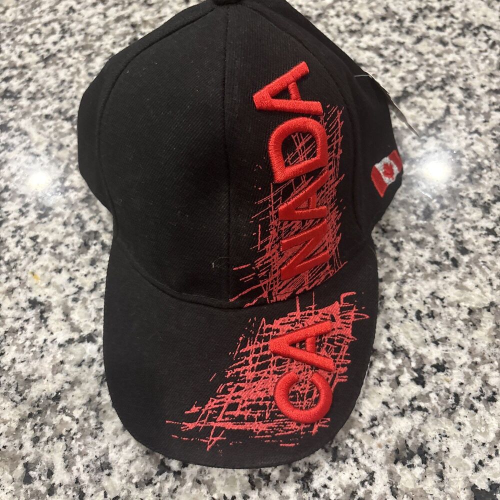 Canada Black  Baseball Cap Hat Adjustable